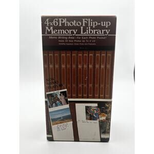 Pioneer BF-346 Vintage 4x6 Photo Flip-up Memory Library 3-Album Set -UNUSED Gray